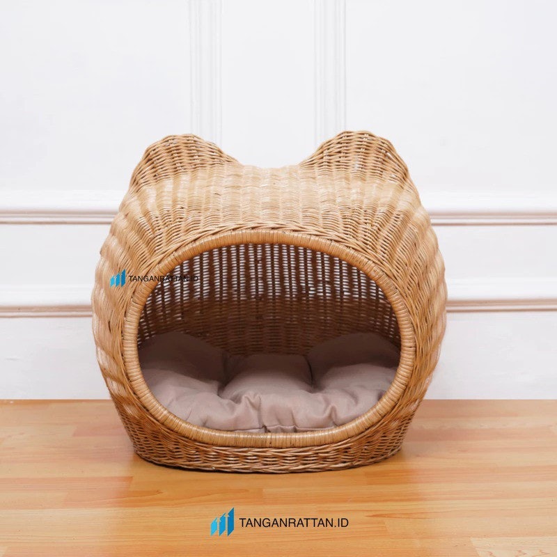 Tangan Ratan Rumah Kucing Rotan - Honey 2