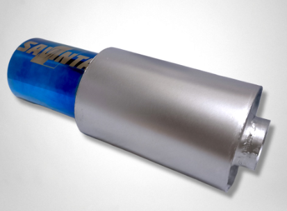 Knalpot Racing Mobil Bass Ujung Stainless Biru Inlet 2 inc 5