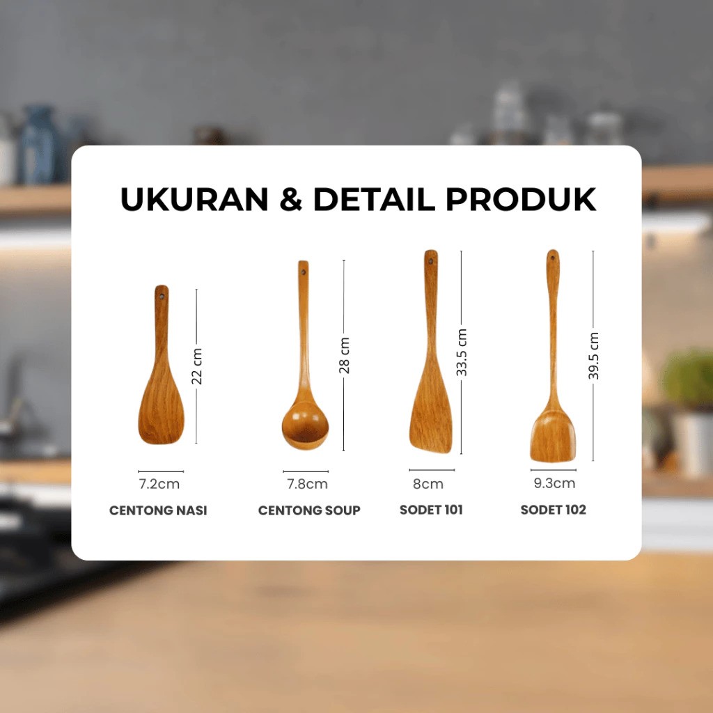  Spatula Kayu Food Grade 102