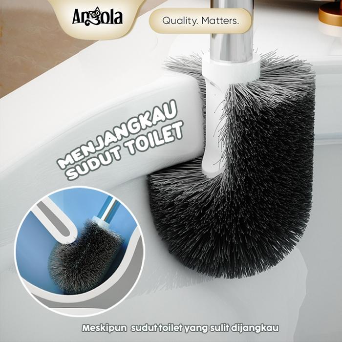 Angola Sikat WC Toilet Kloset Duduk 3in1 4