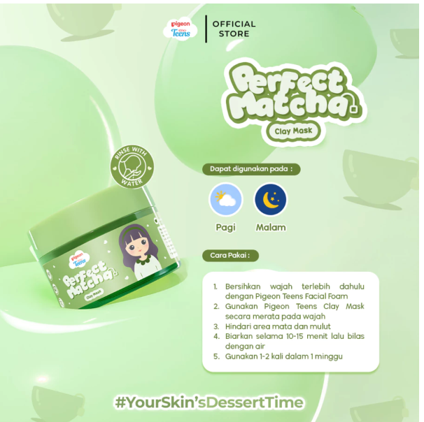 Pigeon Pigeon Teens Perfect Matcha Clay Mask