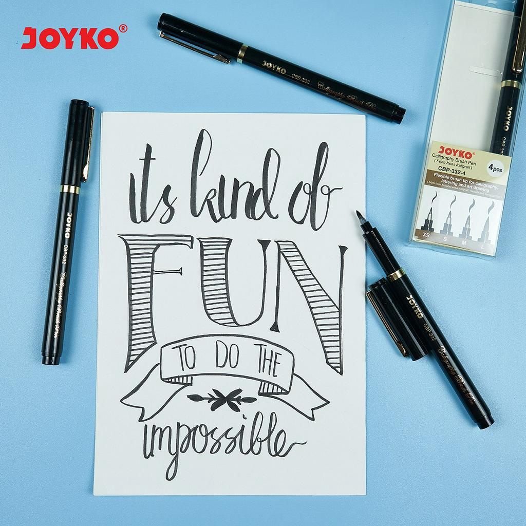 JOYKO Calligraphy Brush Pen CBP-332-4
