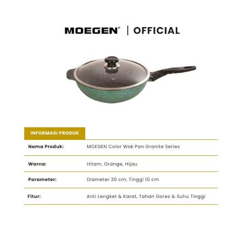 MOEGEN® Color Wok Pan Granite Series 5