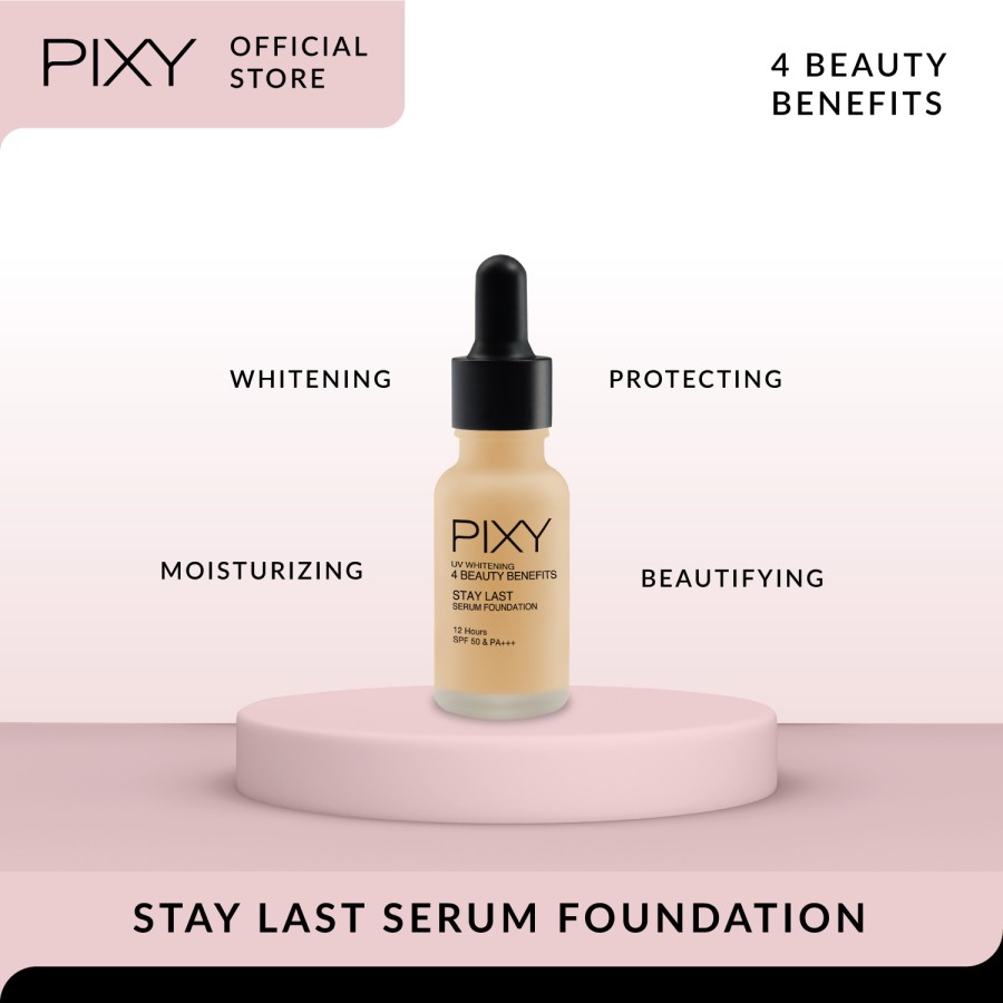 Mandom Indonesia PIXY UVW Stay Last Serum Foundation 03 Natural Beige