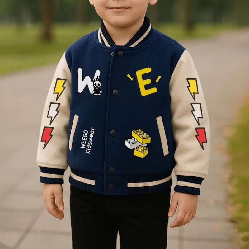Weego Jaket Varsity Anak Motif Karakter Fearless 4