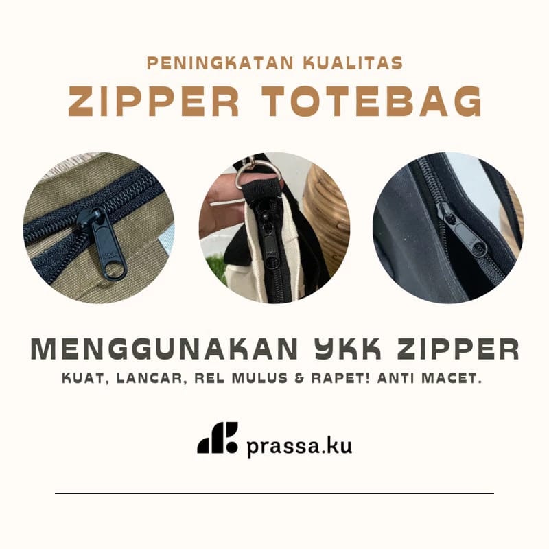 Prassa.ku ZIPPER SERIES! Totebag Canvas 5