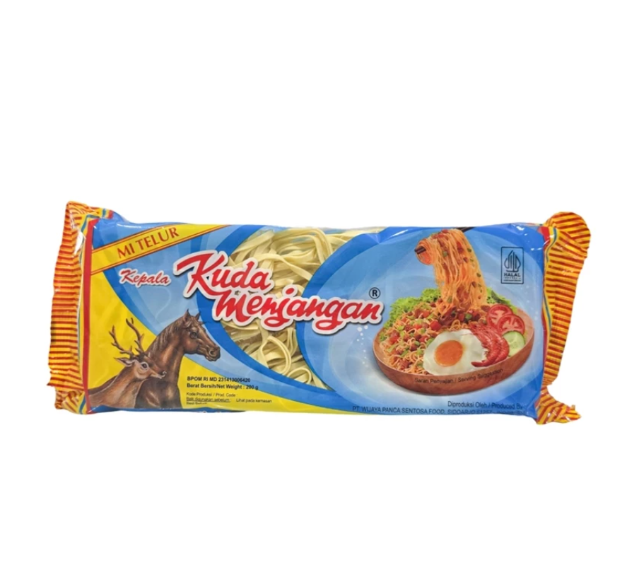 Kepala Kuda Menjangan Mie Telur Lebar