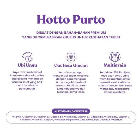 Hotto Hotto Purto Multigrain with Purple Potato 