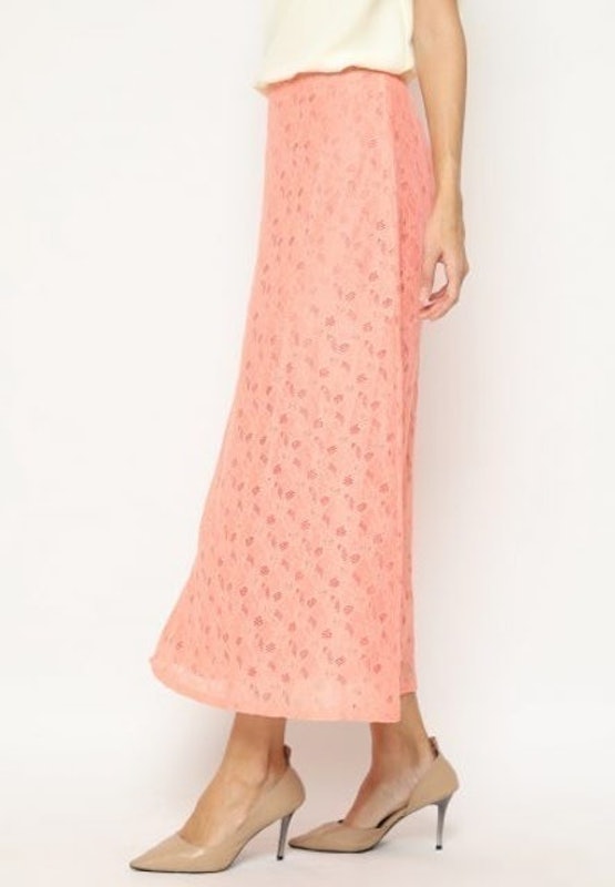Lace Long Skirt Peach 3