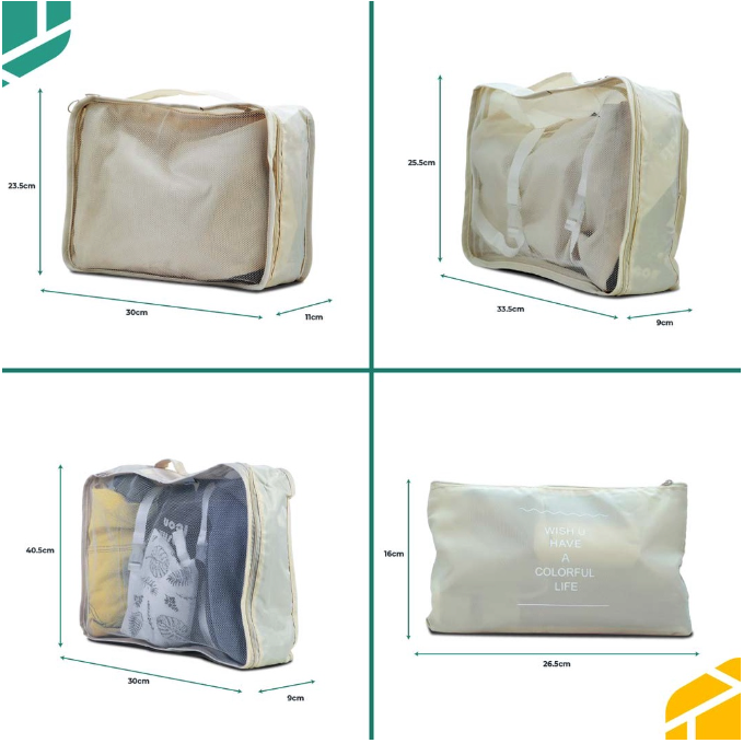 SORU Indonesia Soru Tas Travel Organizer Set 8 in 1