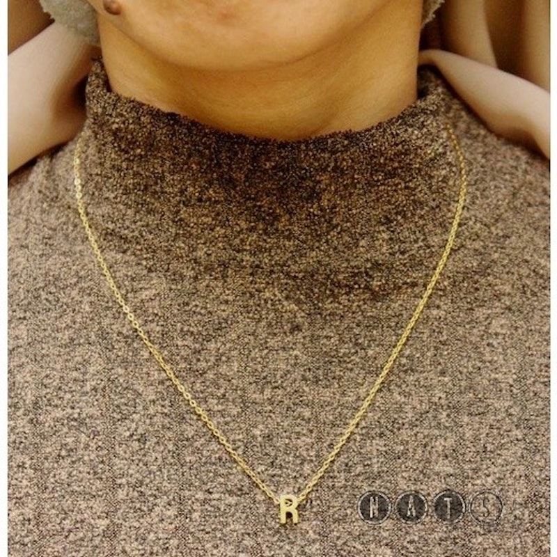 Kalung Titanium Wanita Anti Karat 2 Huruf 4