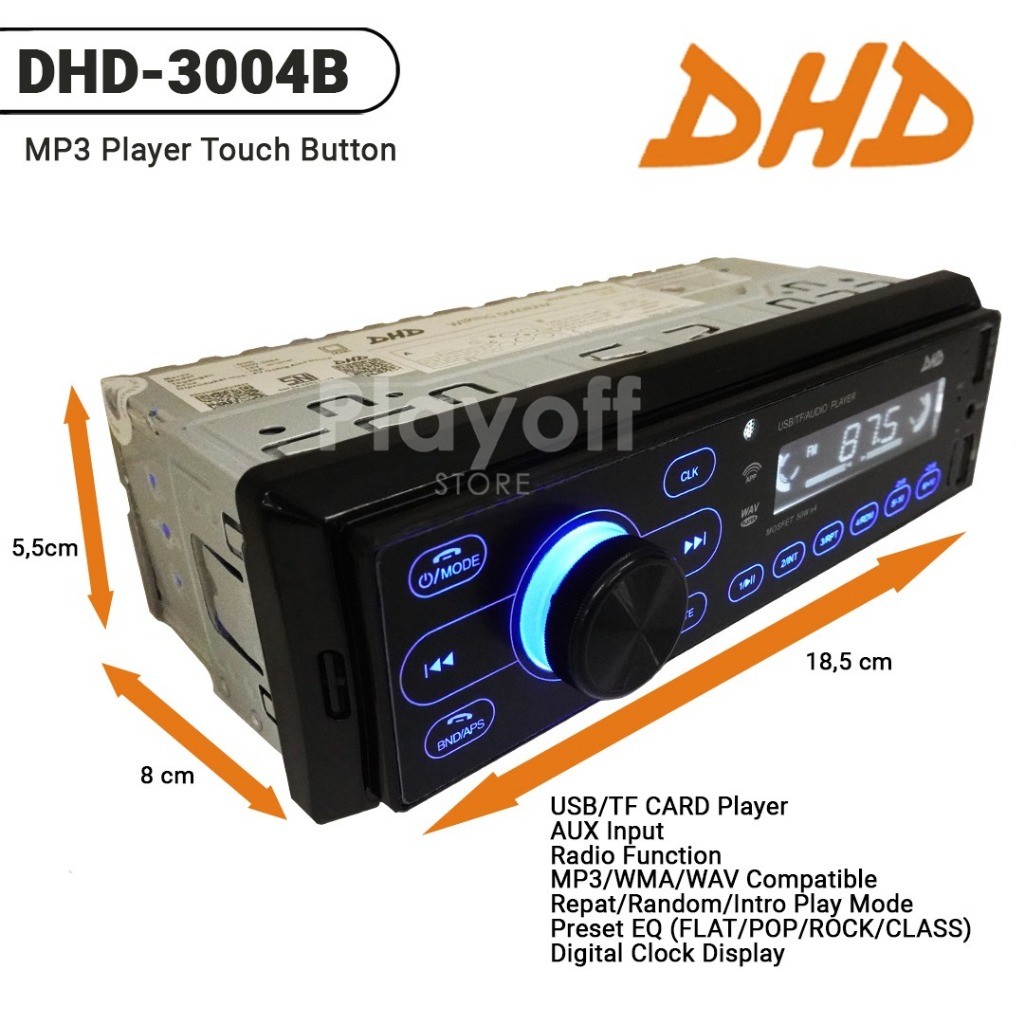  DHD Head Unit Single Din DHD-3004B