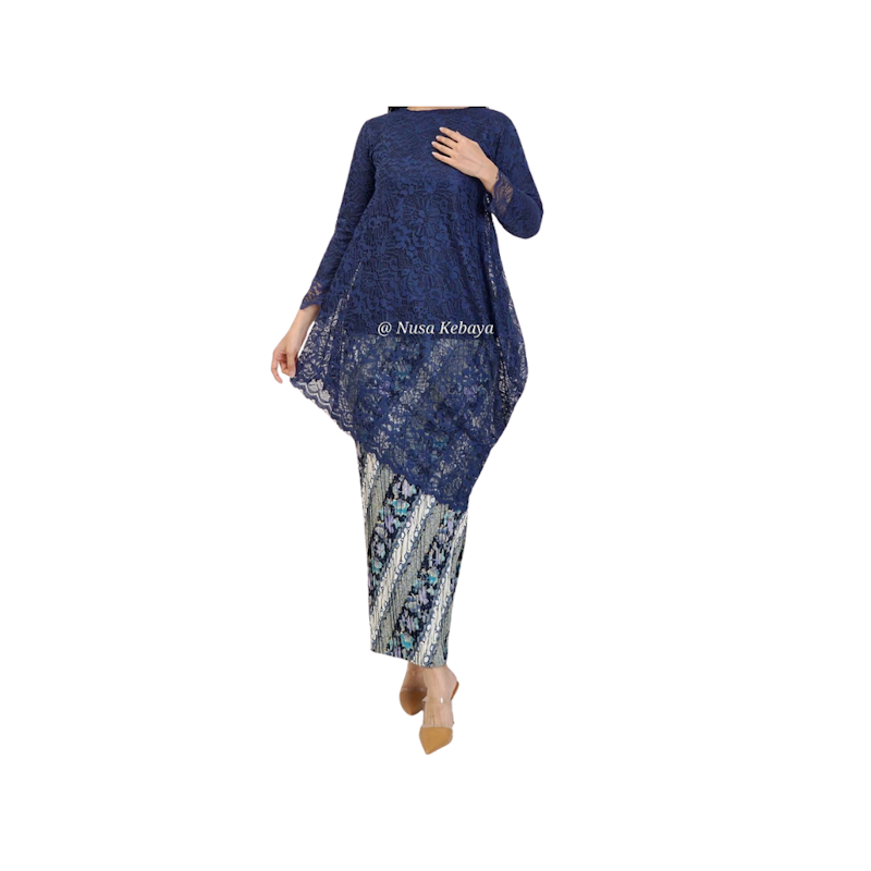 Nusa Kebaya Setelan Kebaya Tunik Brukat Miring 5