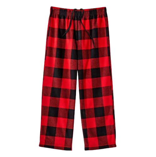 Bigly Holiday Checkered Plaid Relaxed Pants Merah
