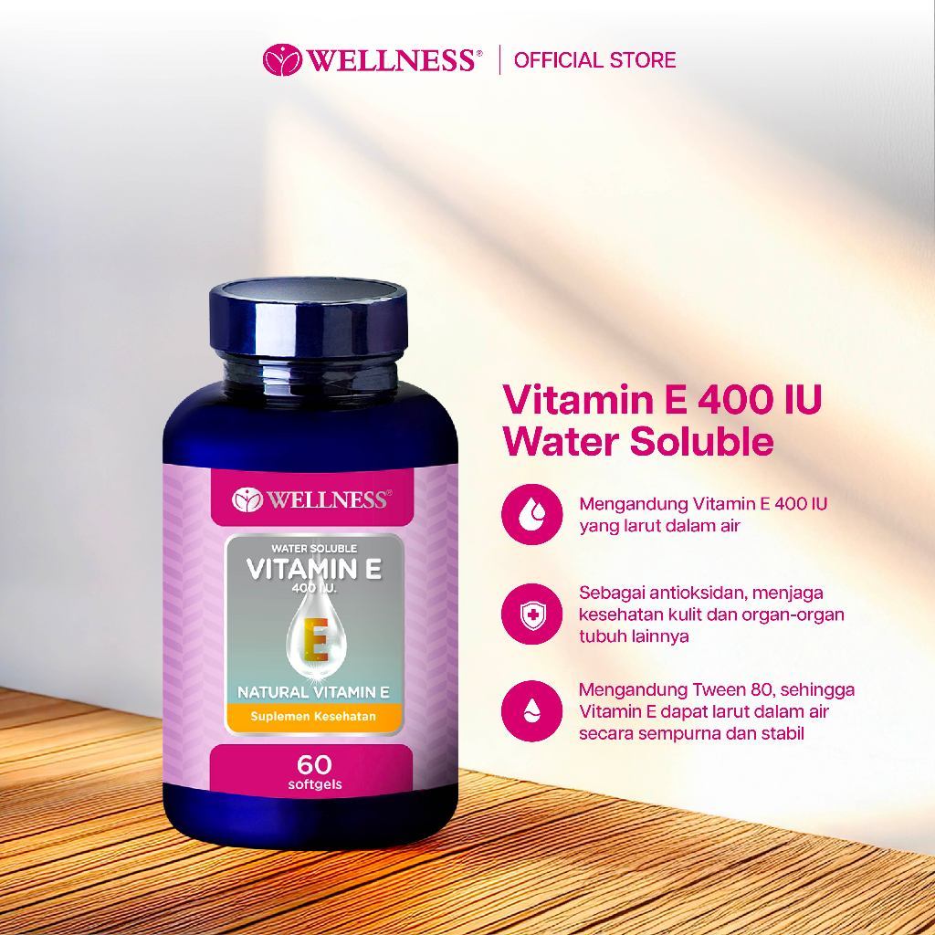 Natural Nutrindo Wellness Water Soluble Vitamin E 400 IU