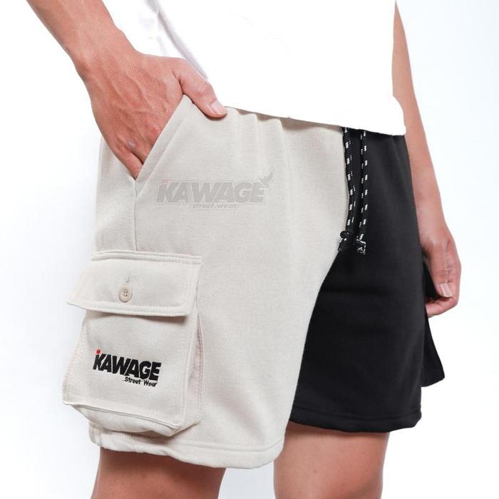Kawage Street Wear Kawage Celana Pendek Cargo Jumbo Fleece