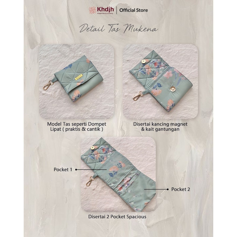 Khadijah Label Mukena Traveling Premium Jumbo Motif 2 in 1 Selena 4