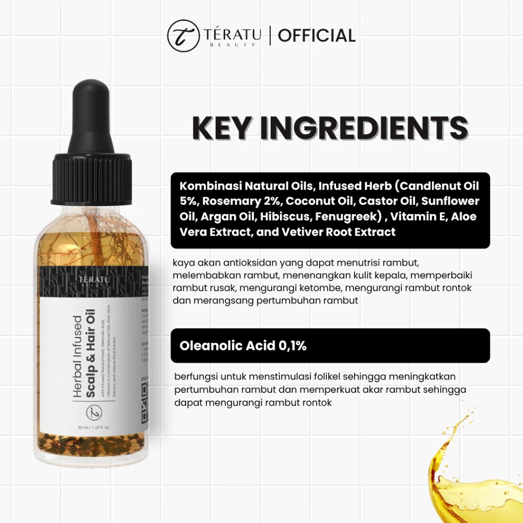 Fandi Universal Kosmekreasi Tératu Beauty Herbal Infused Hair Growth Oil