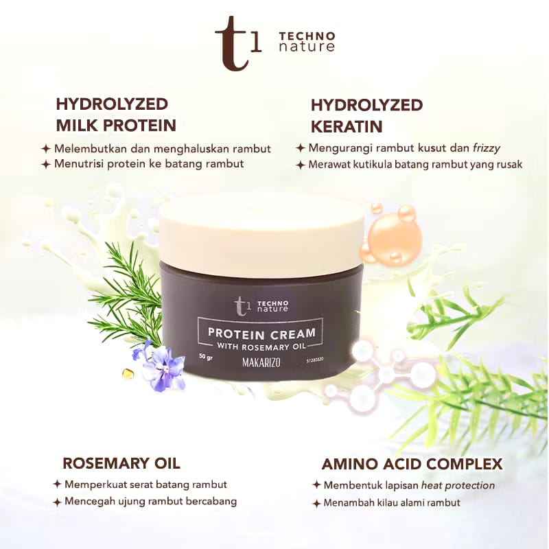 Akasha Wira International Makarizo Professional T1 Techno Nature Protein Cream