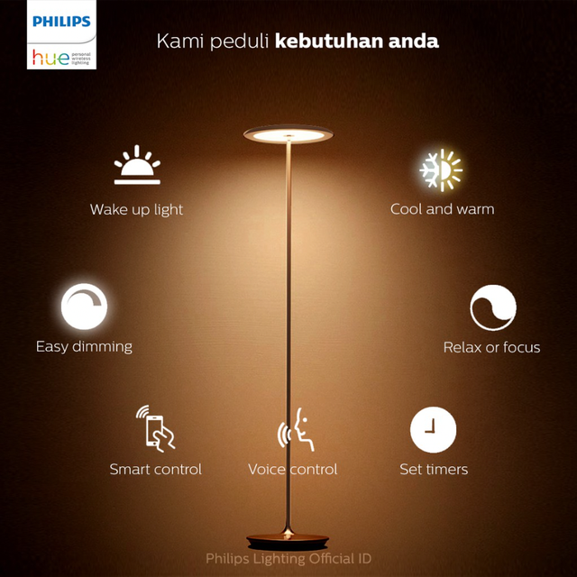 Philips Hue Muscari Floor Lamp LED Champagne 1 45040