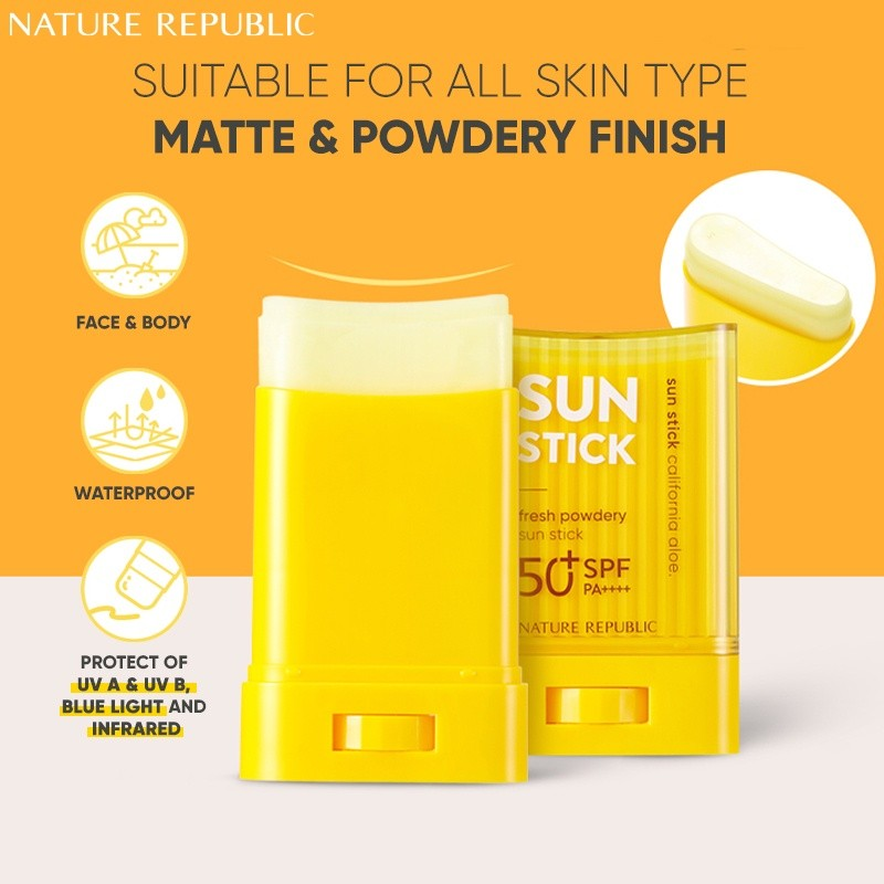 Nature Republic Nature Republic California Aloe Fresh Powdery Sun Stick SPF50+ PA++++