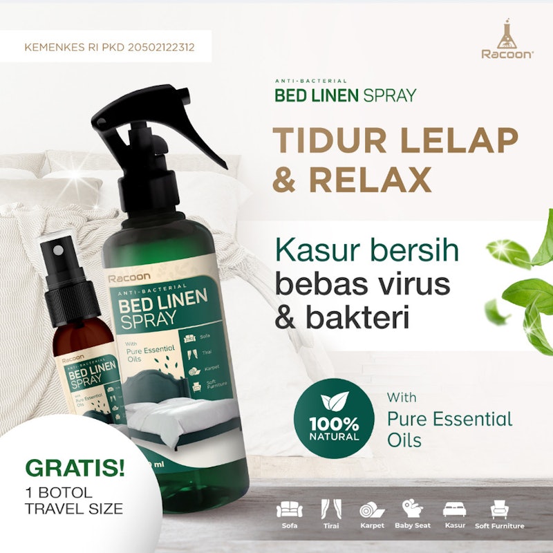 Racoon Bed Linen Spray Cough Relieve 2