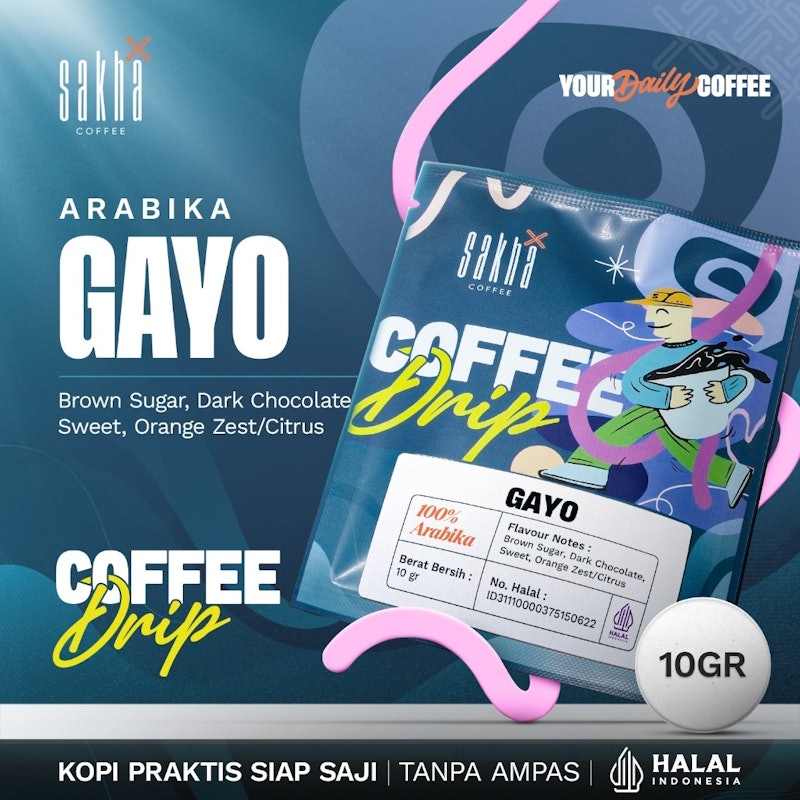 Sakha Coffee Drip Bag Arabika Gayo 2