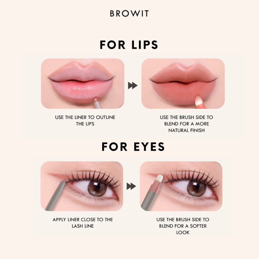 Browit By Nongchat Eye To Lip Liner #08 Brick Brown 5