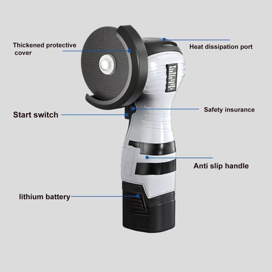 IRONHOOF Angle Grinder Brushless 3 inci 168V 1B 3