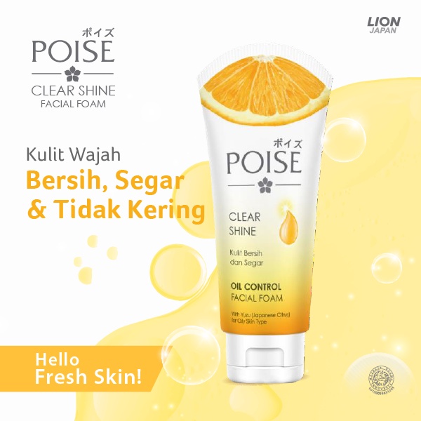 POISE Clear Shine Oil Control Facial Foam
