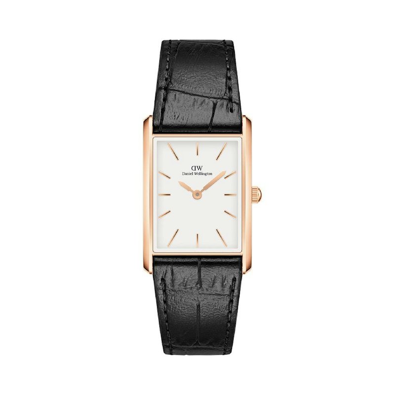 Daniel Wellington Bound White Black Crocodile Rose Gold 1