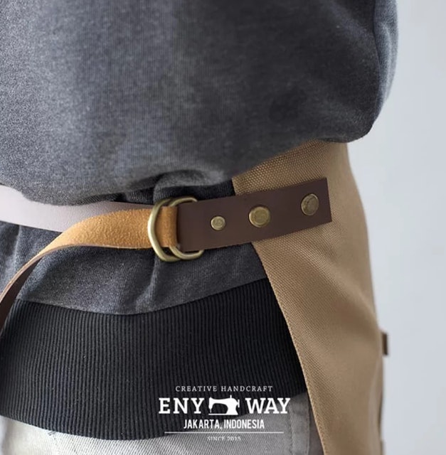 Half Apron Canvas and Synthetic Leather 