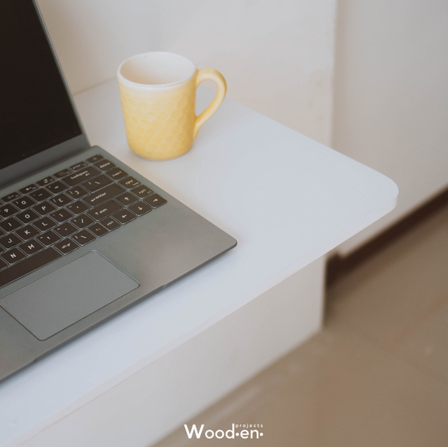 Wooden Projects Meja Belajar Tempel Dinding Serbaguna MJD1