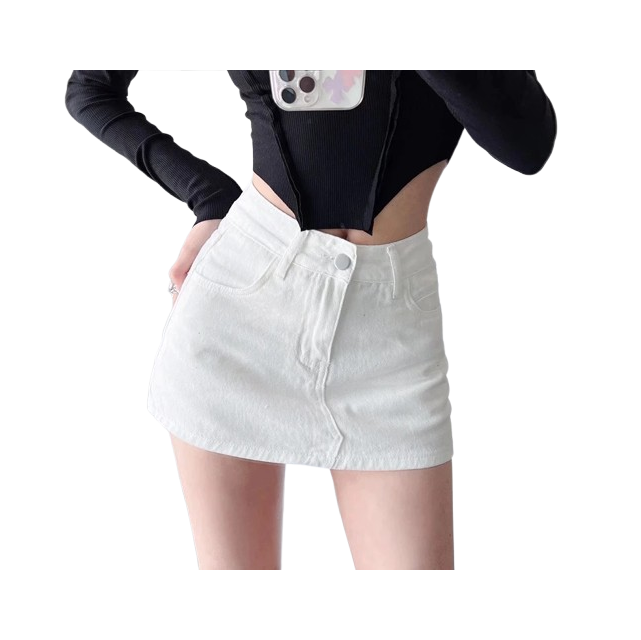 Yuruma Rok Skort Denim A-line