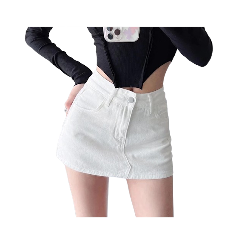 Yuruma Rok Skort Denim A-line 1