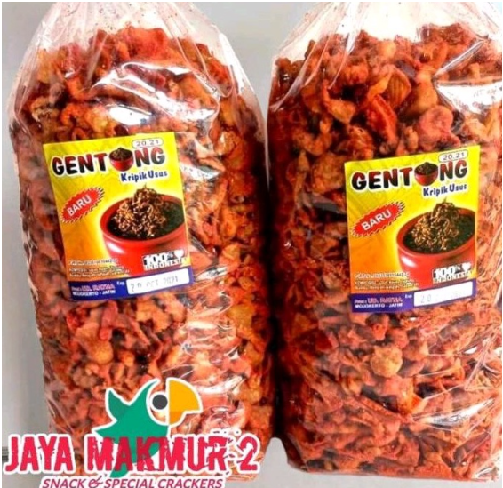 Keripik Usus Pedas Daun Jeruk