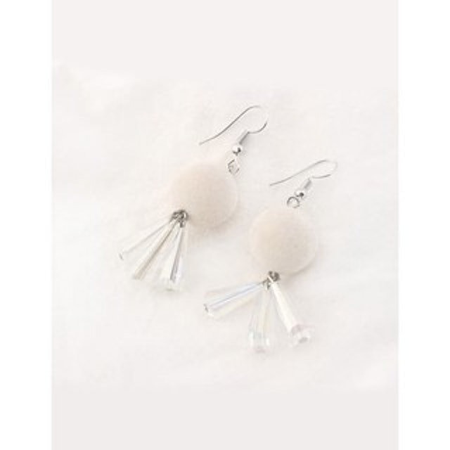Anting Tassel Pom Glass
