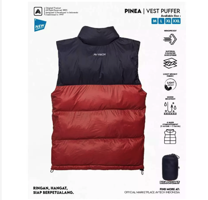 Avtech Vest Puffer Pinea 2