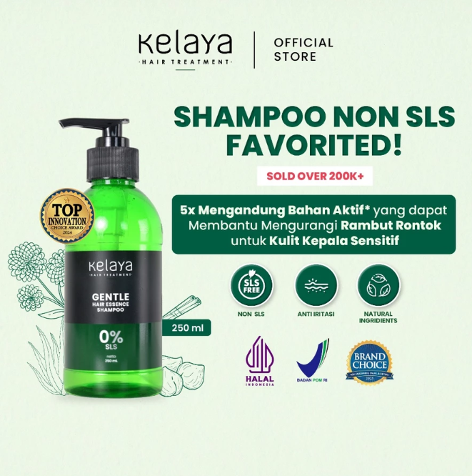 Inovasi Teknologi Kosmetika Kelaya Gentle Hair Essence Shampoo