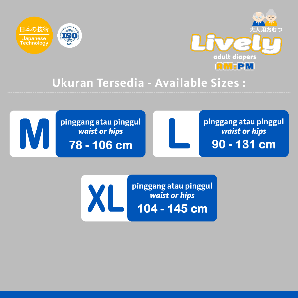 Aman Indah Makmur Lively Day Night Adult Diapers