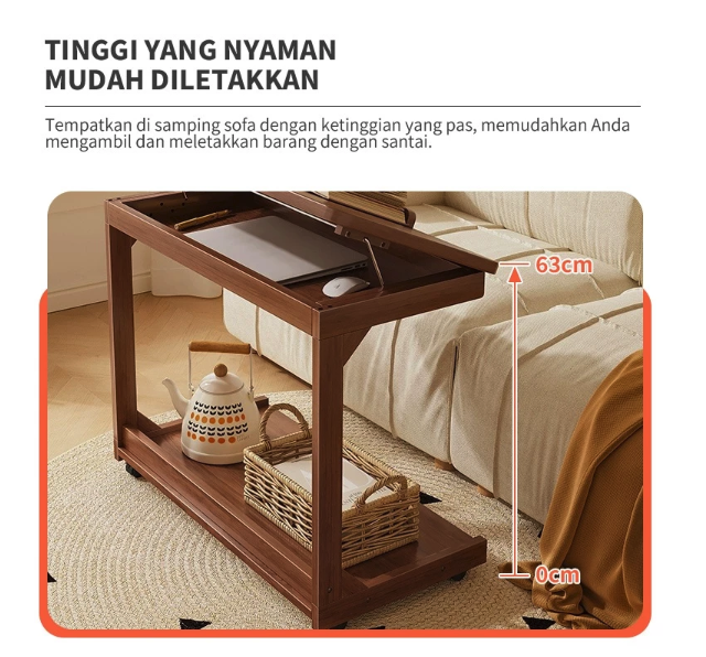 Yonezawa Yonezawa Meja Laptop Dengan Roda