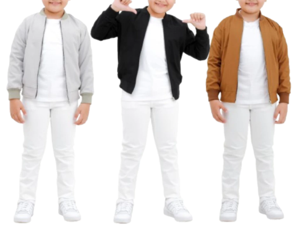 Brofash Brofash Jaket Bomber Kanvas Katun Anak Laki-laki