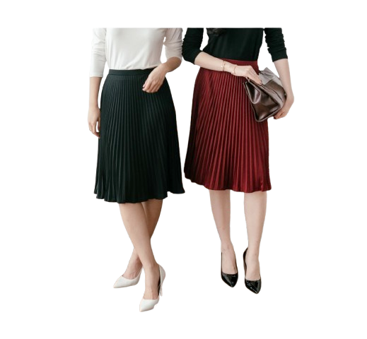 Clouwny Vamos Midi Pleat Skirt