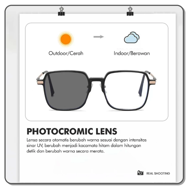  Colore.in Kacamata Photochromic Geometri 2055