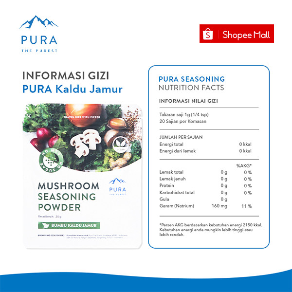 Pura The Purest PURA Mushroom Seasoning Powder