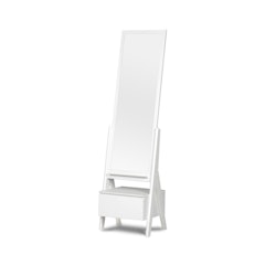 KHIVA Standing Mirror with Drawer