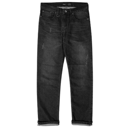 HIGHTY Black Charcoal Washed Ripped Jeans Pants
