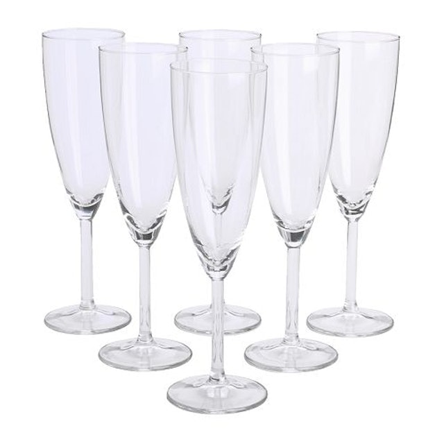 IKEA SVALKA Gelas Champagne, Kaca Bening 801.378.05