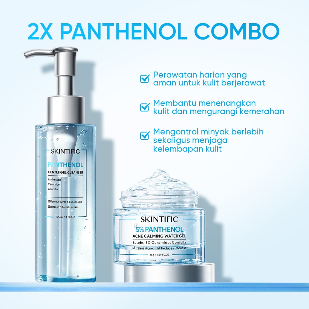 SKINTIFIC Cosmetics SKINTIFIC 2PCS 2X Panthenol Combo Gentle Gel Set A