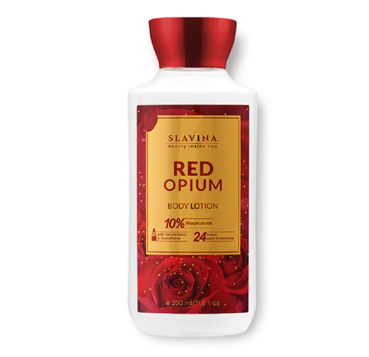 SLAVINA Red Opium Body Lotion